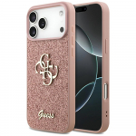 Guess Fixed Glitter Big 4G &Uuml;mbris jaoks iPhone 17 Pro Max - Roosa