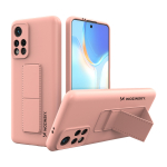 Wozinsky Kickstand Case silikoonist &uuml;mbris koos statiiviga Xiaomi Poco M4 Pro 5G roosa