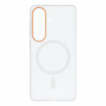 GO ORANGE deklas suderinamas su MagSafe SAMSUNG S26 skaidrus