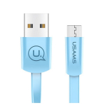 USAMS Laidas plok&scaron;čias U2 MICROUSB 1,2M mėlynas SJ201MIC04 (US-SJ201)