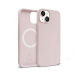 Crong Color Cover Magnetic &uuml;mbris seadmele iPhone 14 / 13, MagSafe'iga &uuml;hilduv, liivaroosa
