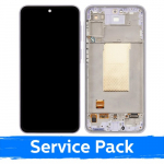Samsung A376 A37 5G-ga &uuml;hilduv LCD-ekraan raamiga / valge / (teenusepakett)