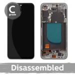 LCD Display Compatible With Samsung S711 S23 FE with Frame / Graphite / (8/10 Disassembled)