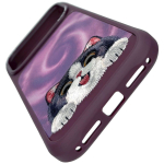 NIMMY case BIG EYED LYING CREAM CAT compatible with MagSafe for IPHONE 18 Pro/17 Pro purple