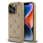 Karl Lagerfeld Magsafe Karl Head iPhone 15 Pro &Uuml;mbris - Beige