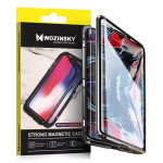 Wozinsky Full Magnetic Case Full Body Front ja Back Cover sisseehitatud klaasiga Samsung Galaxy A72 4G must-l&auml;bipaistev
