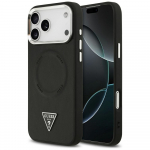 GUESS &uuml;mbris jaoks IPHONE 17 Pro Max compatible with MagSafe GUHMP17XPSDTSCMK (PU W/ Triangle Logo) must