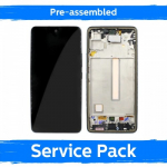 LCD ekranas suderinamas su Samsung A536 A53 5G su rėmeliu / juodas / (I&scaron; anksto surinktas Service Pack)