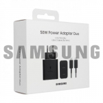 Įkroviklis Samsung EP-T5020XB juodas 50W (su pakuote) + Type-C laidas / 100% originalus /