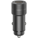 ENERGEA ład. sam. 1xUSB+1xUSB-C PD-QC3.0 38W pilkas/gunmetal Alu Drive PD20+