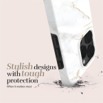 MIO White Marble Magsafe &Uuml;mbris iPhone 16 Plus