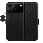 Smart Luxe nahk&uuml;mbris mudelile iPhone 17 Pro Max 6,9" / 18 Pro Max 6,9", must