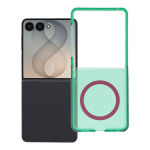 Case for Samsung Z Flip 8 5G Forcell F-Protect Vivid Premium compatible with MagSafe green