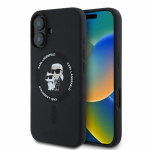 KARL LAGERFELD &uuml;mbris jaoks IPHONE 16 compatible with MagSafe KLHMP16SSCMKCRHK (Silicone KC Body Ring) must