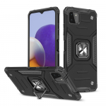 Wozinsky Ring Armor Case Kickstand Tough Rugged Cover for Samsung Galaxy A22 4G must
