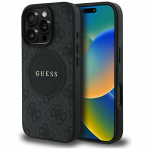 Guess 4G Circle Classic Logo MagSafe &uuml;mbris jaoks iPhone 16 Pro Max - must