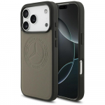 Mercedes Leather Vintage Logo MagSafe &Uuml;mbris jaoks iPhone 17 Pro - Beige