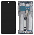 Ekranas Xiaomi Redmi Note 9 Pro/Note 9S su lietimui jautriu stikliuku ir rėmeliu Grey originalus (used Grade A)