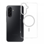 &Uuml;mbris Samsung A17 Frame Clear Hybrid Mag Cover &uuml;hilduv MagSafe-ga l&auml;bipaistev