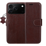 Smart Luxe nahk&uuml;mbris mudelile iPhone 17 Pro 6,3" / 18 Pro 6,3", pruun