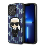 Karl Lagerfeld KLHCP13XPMNIKBL iPhone 13 Pro Max 6.7" hardcase sinine/sinine Monogram Ikonik Patch