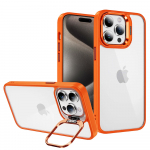 Tel Protect Kickstand &Uuml;mbris + camera glass (lens) jaoks Iphone 14 oranž