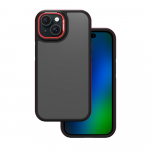 Crystal juodas dėklas for iPhone 16 6,1" raudonas