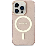 Guess GUHMN61HCMCGP iPhone 11 / Xr 6.1" roosa/roosa hardcase Glitter Kuldne MagSafe