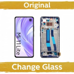 Ekranas skirtas Xiaomi Mi 11 Lite 4G (Lite 5G / Lite 5G NE) su rėmeliu / Silver / (Atnaujintas: China)