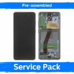 LCD ekranas suderinamas su Samsung G980 (G981) S20 su rėmeliu / Cosmic Gray / (I&scaron; anksto surinktas Service Pack)