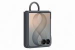 Samsung Galaxy Z Flip8 silikoonist magnet&uuml;mbris r&otilde;ngaga, grafiit