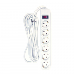Extension cord 3m, 6 sockets, with switch