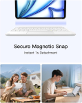 Inateck KB04122 AceTouch klaviatuuriga &uuml;mbris seadmele iPad 10.9&ndash;11", valge