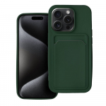 &Uuml;mbris jaoks iPhone 15 PRO Card &Uuml;mbris zielony