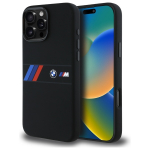 BMW Silicone Middle Stripe MagSafe &Uuml;mbris jaoks iPhone 16 Pro Max - must