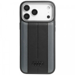 Audi A6 Synthetic Leather MagSafe &Uuml;mbris jaoks iPhone 17 Pro Max - Must