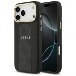 GUESS &uuml;mbris jaoks IPHONE 17 Pro Max compatible with MagSafe GUHMP17XPG4SEMCK (PU W/ 4G Stripe) must