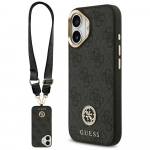 GUESS &uuml;mbris jaoks IPHONE 17 compatible with MagSafe GUHMP17SP4G4DCSK (PU W/ Strass Logo & Big Strap Metal Buttons) must