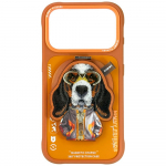 Nimmy Cool&Cute 2.0 Dog &Uuml;mbris jaoks iPhone 17 Pro with Magnetic Hanger - oranž