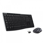 Juhtmevaba set klaviatuur QWERTY + hiir Logitech MK270 must