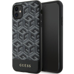Guess GUHMN61HGCFSEK iPhone 11 / Xr 6.1" juodas/juodas hardcase GCube Stripes MagSafe