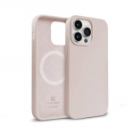 Crong Color Cover Magnetic &uuml;mbris seadmele iPhone 14 Pro, MagSafe'iga &uuml;hilduv, liivaroosa
