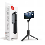Crong SelfieGo Lite kompaktne Bluetooth-selfipulk ja statiiv, must