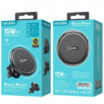 Automobilinis laikiklis Kaku "KSC-560" juodas / bevielis krovimas / (magnetinis / grotelėms)