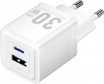 Vention 30W - charger with GaN technology, 1x USB-A, 1x USB-C (valge)