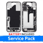 Apple iPhone 16 keskkere korpus + aku / Valge / (Hoolduspackett)
