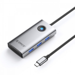 Orico PW11 6-in-1 USB-C dokkimisjaam 3x USB-A 3.0 1x USB-C PD 100W 1x HDMI 4K 30Hz 1x RJ45 2.5G Ethernet - hall