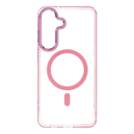 Case for Samsung S25 FE / S26 FE Frame Clear Hybrid Mag Cover compatible with MagSafe powder pink