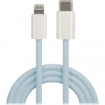 Maxlife MXUC-06 cable USB-C - Lightning 1,0 m 20W sinine nylon
