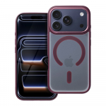 MATTE MAG COVER &Uuml;mbris compatible with MagSafe jaoks IPHONE 17 Pro plum punane